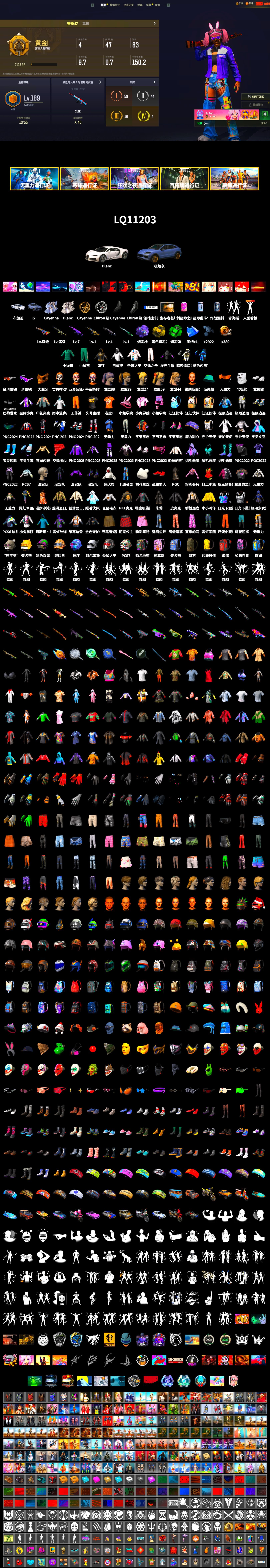 Emerald Smoke Grenade, Purple Magical Mist — M79, «Cayenne Turbo GT» SUV, «Chiron» Sports Car, Snow Glasses, PGC 2021 Contingent Chaos Mask, Polar Bear Feet, Harley Quinn's Hair, PKL 2019 Phase 2 Jacket, Sha Wujing's Shorts, StreamerOne, Training Jacket (Green), Full Autumn — M416, Festive Gloves (Red), Blue Thunder Gloves - 2