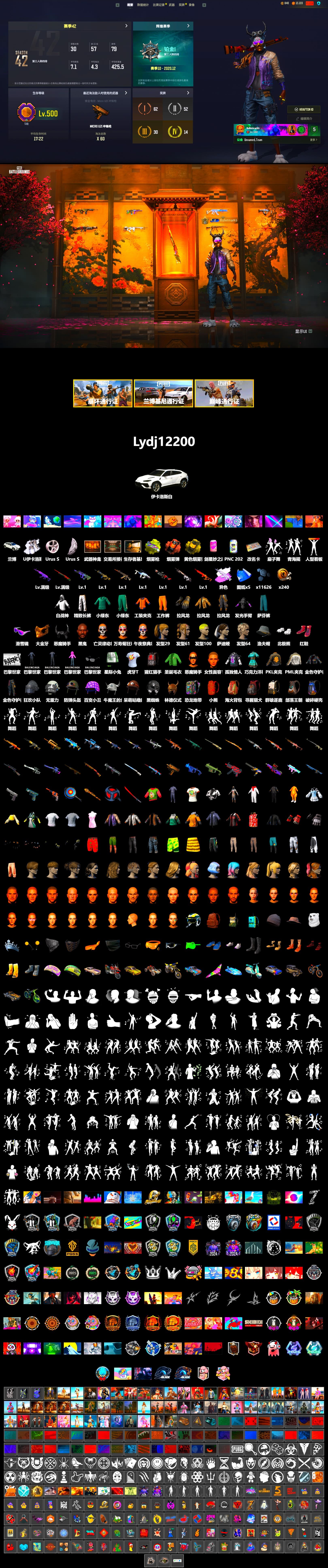 Medusa — Beryl M762 (Gray Purple), Coral Smoke Grenade, Yellow Fog of Fury — M79, Hi-top Trainers (Red), «Urus S» SUV, Jonathan Kamau, Snow Glasses, PGC 2021 Contingent Chaos Mask, Demon Biker Horns, Polar Bear Feet, Harley Quinn's Hair, PML 2019 Phase 2 Jacket, PKL 2019 Phase 2 Jacket, Exquisite Pants, Sha Wujing's Shorts, Training Jacket (Green), HUYA T-shirt - 2