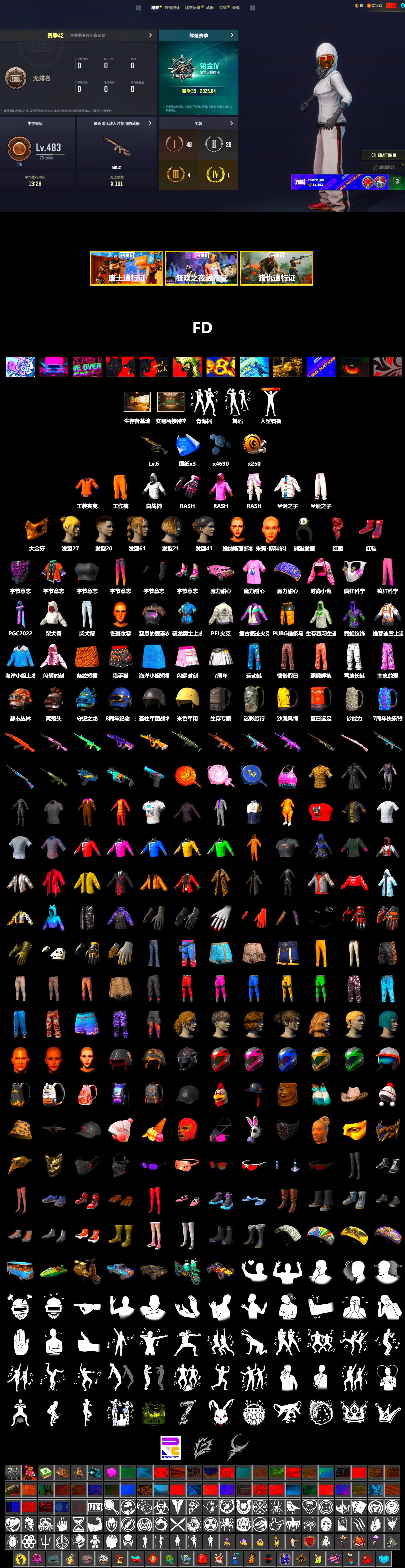 Hi-top Trainers (Red), PGC 2021 Contingent Chaos Mask, PLAYERUNKNOWN's Bandana, Heavy Fur Coat (Black), Rash Beixli Xtra Tough Jacket, Rash Beixli Xtra Tough Jacket, PEL 2019 Phase 2 Jacket, Sideshow Bear Feet - 2
