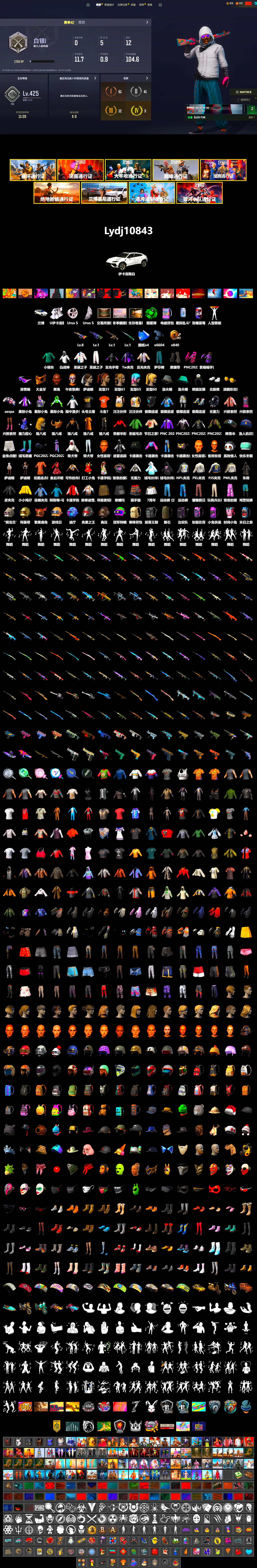 Emerald Smoke Grenade, Duncan's Infiltrator Handwraps, «Urus S» SUV, Jonathan Kamau, Snow Glasses, PGC 2021 Contingent Chaos Mask, Aespa, Polar Bear Feet, PML 2019 Phase 2 Jacket, PEL 2019 Phase 2 Jacket, NPL 2019 Phase 2 Jacket, PJS 2019 Phase 2 Jacket, Sha Wujing's Shorts, StreamerOne, Full Autumn — M416, GLL Grand Slam Sweatshirt, DOUYU T-shirt - 2