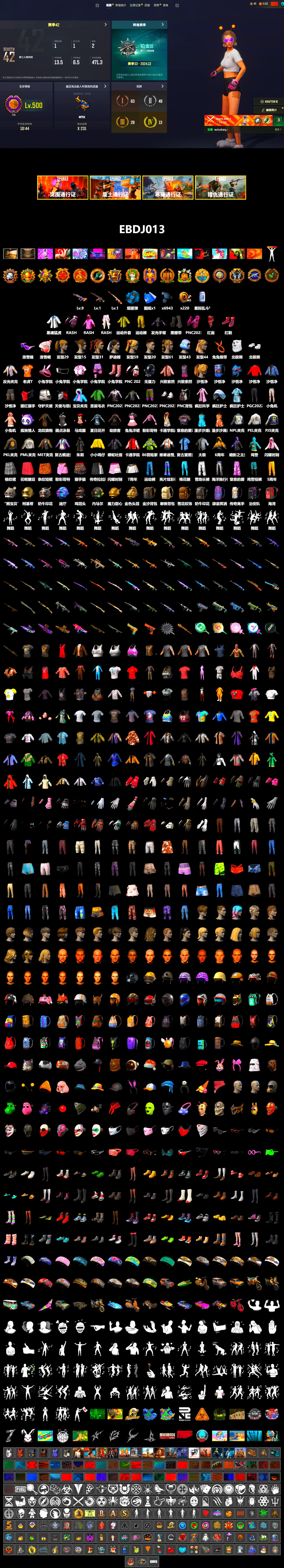 Rest in Pink — Dragunov [1], Azure Smoke Grenade, Hi-top Trainers (Red), Duncan's Infiltrator Handwraps, Snow Glasses, PLAYERUNKNOWN's Bandana, Heavy Fur Coat (Black), Rash Beixli Xtra Tough Jacket, Polar Bear Feet, Harley Quinn's Hair, Rash Beixli Xtra Tough Jacket, PML 2019 Phase 2 Jacket, PEL 2019 Phase 2 Jacket, XingHun's Tiger Strike Jacket, NPL 2019 Phase 2 Jacket, PJS 2019 Phase 2 Jacket, PKL 2019 Phase 2 Jacket, Sideshow Bear Feet, Sha Wujing's Shorts, Festive Gloves (Red) - 2