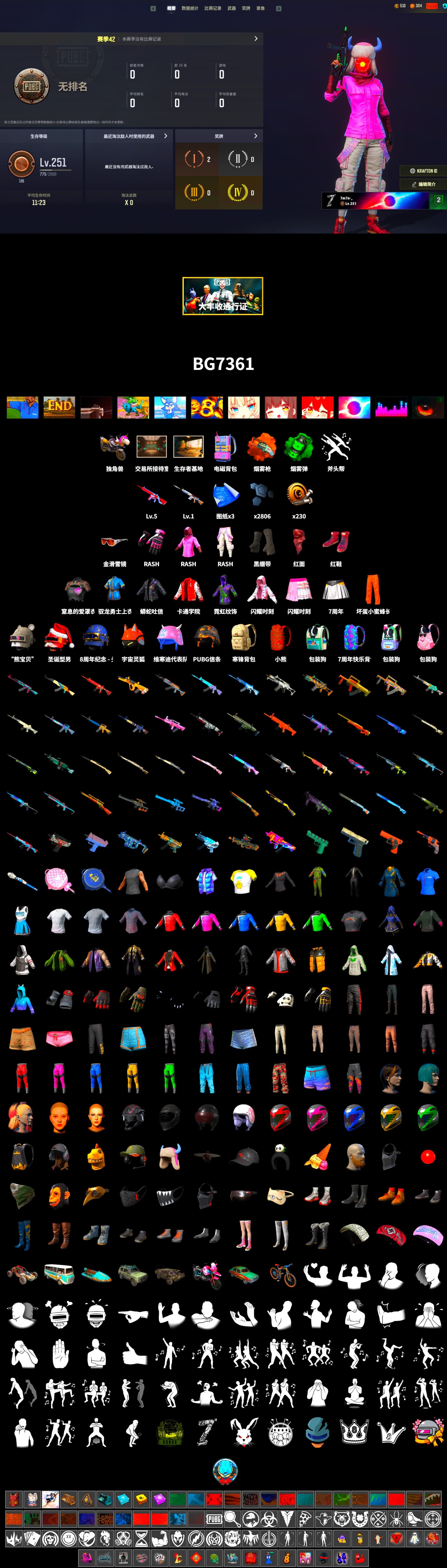 Emerald Smoke Grenade, Orange Fog of Fury — M79, Hi-top Trainers (Red), Duncan's Infiltrator Handwraps, PLAYERUNKNOWN's Bandana, Heavy Fur Coat (Black), Rash Beixli Xtra Tough Jacket, Rash Beixli Xtra Tough Jacket - 2