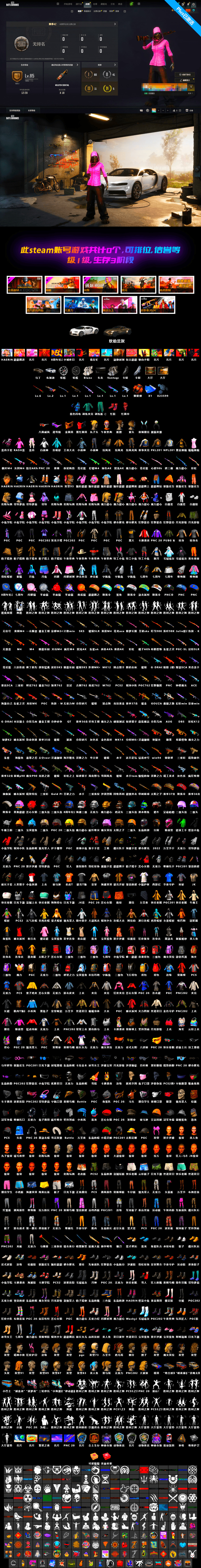 Sun Wukong — M24, Bumper Blaster — AUG, Zhu Bajie — M416, Deadly Dollhouse — SLR, ZERO-G — MP5K, Tiger Hunter — Kar98k, «Chiron» Sports Car, Hocus Focus — Mk12, Danucd's Gloves, Rash Beixli Xtra Tough Jacket, Snow Glasses, PGC 2021 Contingent Chaos Mask, Pubg X Newjeans, Rash Beixli Xtra Tough Jacket, «V12 Vantage Roadster» Sports Car, Coral Smoke Grenade, «Chiron» Sports Car, Cosmic Caliber - Kar98k - 2