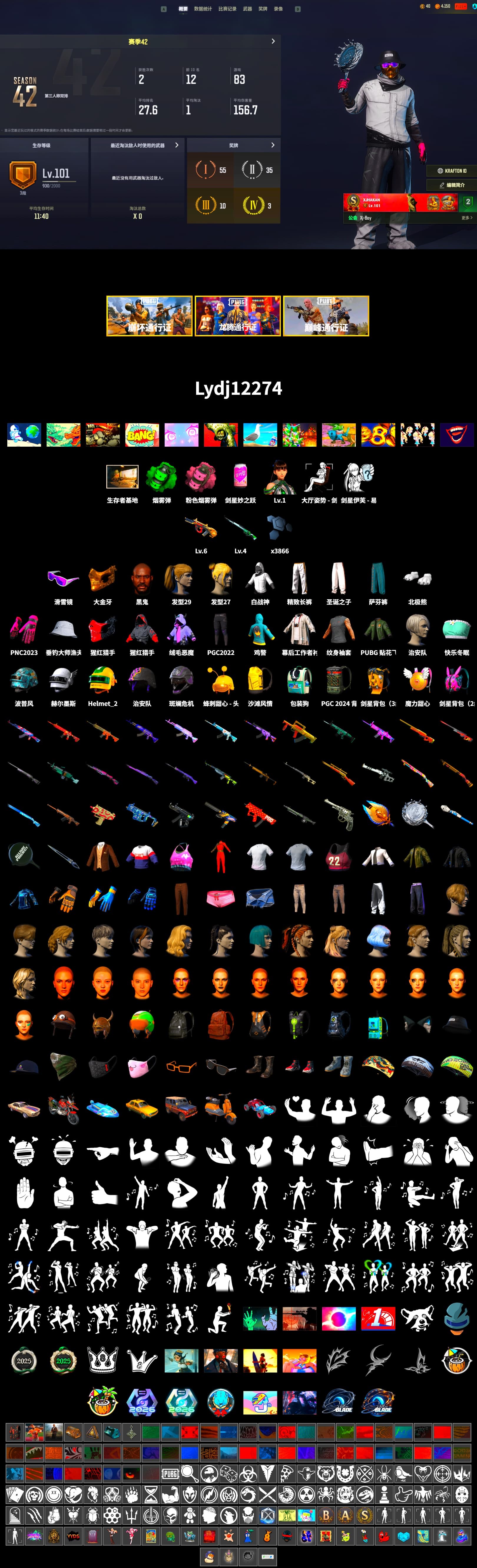 Emerald Smoke Grenade, Jonathan Kamau, Snow Glasses, PGC 2021 Contingent Chaos Mask, Polar Bear Feet, Harley Quinn's Hair, Exquisite Pants, GLL Grand Slam Sweatshirt - 2