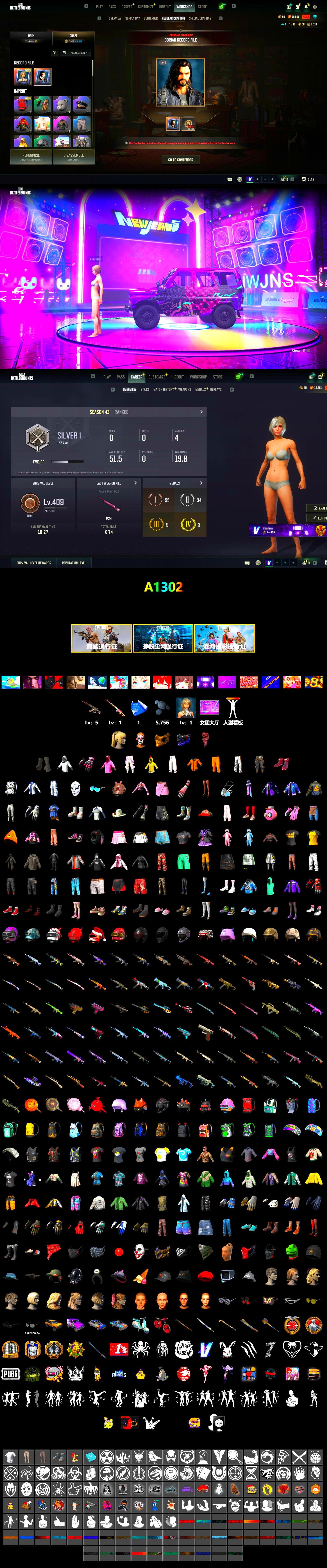 Rest in Pink — Dragunov [1], Hi-top Trainers (Red), Duncan's Infiltrator Handwraps, PGC 2021 Contingent Chaos Mask, PLAYERUNKNOWN's Bandana, Heavy Fur Coat (Black), Rash Beixli Xtra Tough Jacket, Rash Beixli Xtra Tough Jacket, PEL 2019 Phase 2 Jacket, StreamerOne, Full Autumn — M416, Hanna - 2