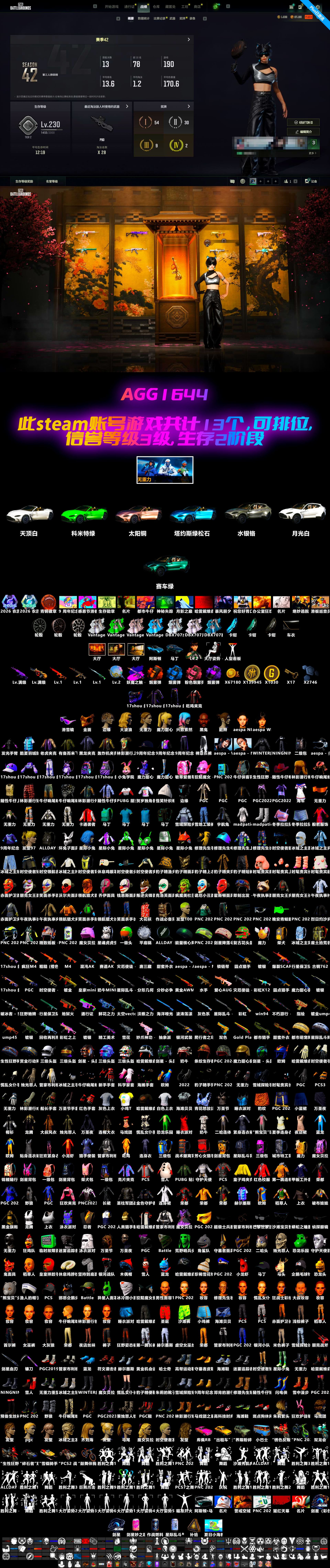 Medusa — Beryl M762 [MAX], Siren — Pan [MAX], Demon's Touch - ACE32 (Purple Fuchsia), Aespa, Minotaur — AUG, Yule Sleigh — Mini14, Snow Glasses, PGC 2021 Contingent Chaos Mask, Jonathan Kamau, Harley Quinn's Hair, «V12 Vantage Roadster (Luxe)» Sports Car, «DBX707» SUV, Azure Smoke Grenade, Purple Smoke Grenade, Orange Smoke Grenade, Demon's Touch — ACE32, Cosmic Caliber - Kar98k, EVE - 2