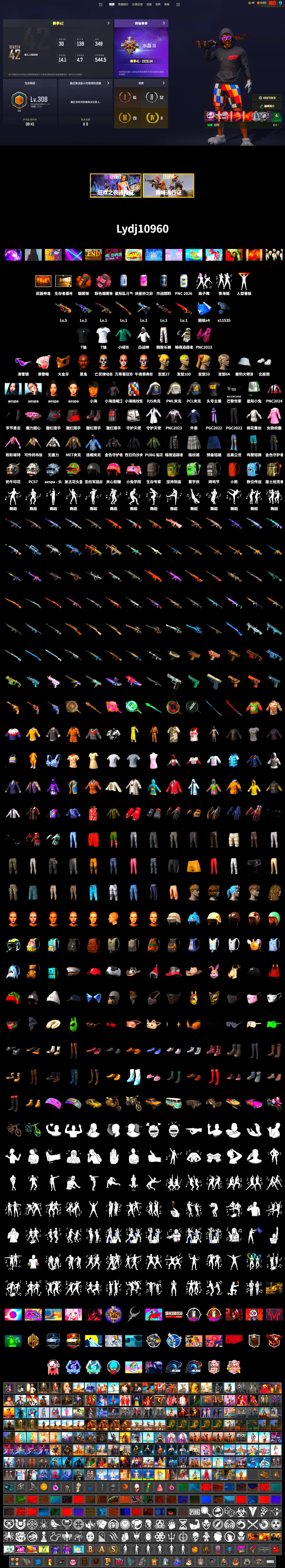 Orange Smoke Grenade, Pink Smoke Grenade, Jonathan Kamau, Snow Glasses, PGC 2021 Contingent Chaos Mask, SOOP T-Shirt, Aespa, Polar Bear Feet, PML 2019 Phase 2 Jacket, PJS 2019 Phase 2 Jacket, Exquisite Pants, Sha Wujing's Shorts, StreamerOne, Festive Gloves (Red), GLL Grand Slam Sweatshirt, «Chiron» Sports Car - 2