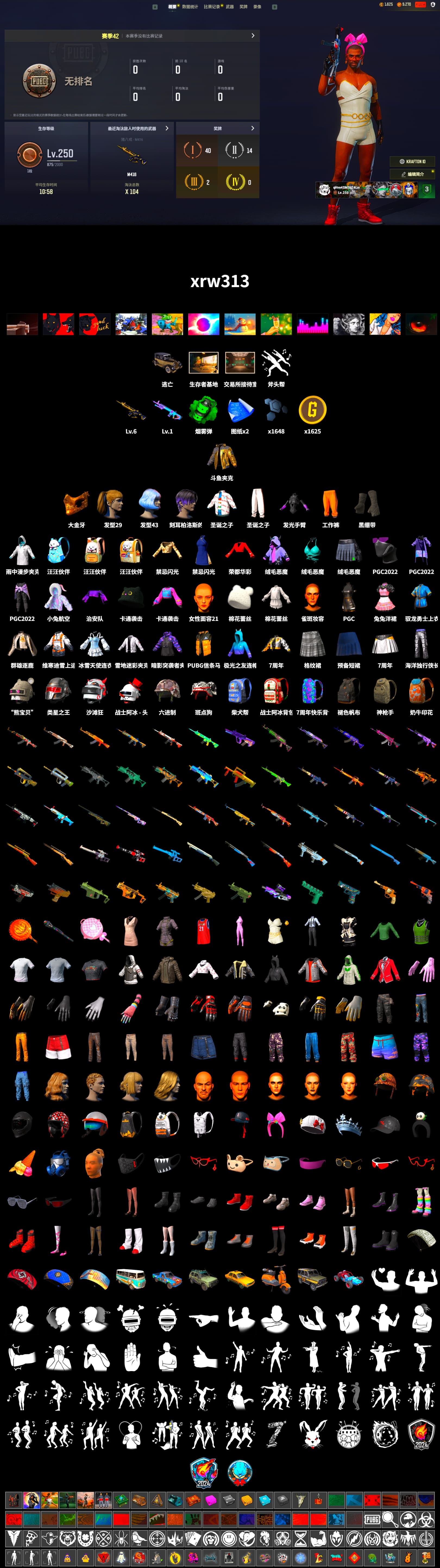 Douyu Biker Jacket, Emerald Smoke Grenade, Duncan's Infiltrator Handwraps, PGC 2021 Contingent Chaos Mask, Harley Quinn's Hair, Full Autumn — M416 - 2