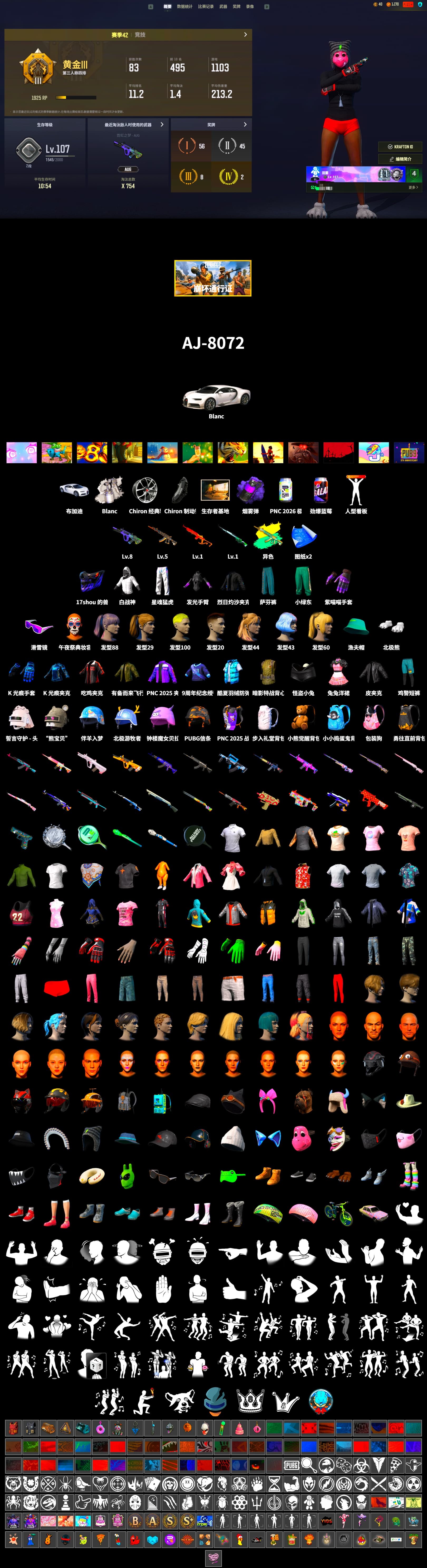 Purple Smoke Grenade, «Chiron» Sports Car, Snow Glasses, Polar Bear Feet, Harley Quinn's Hair, XingHun's Tiger Strike Pants, Sideshow Bear Feet, Sha Wujing's Shorts, Training Jacket (Green) - 2