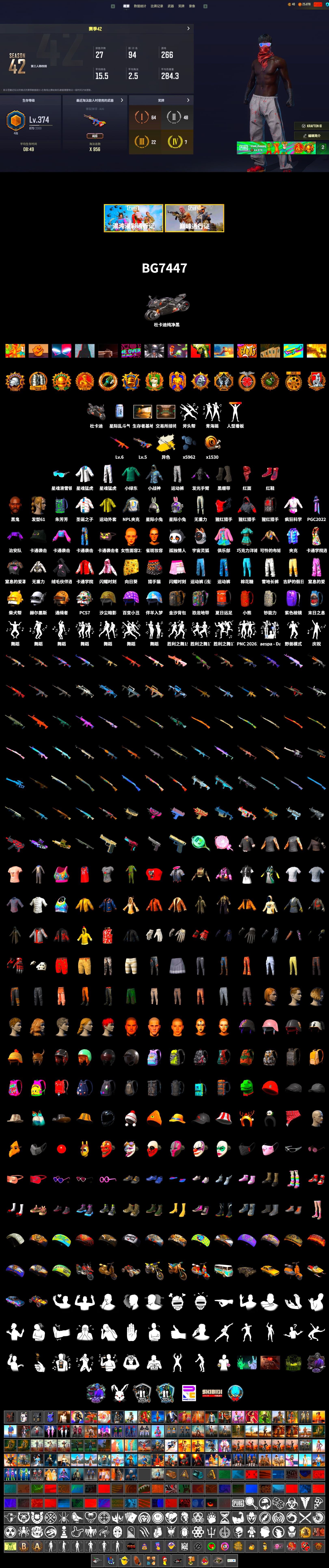 Cosmic Caliber - Kar98k (White Yellow), Cosmic Caliber - Kar98k, Hi-top Trainers (Red), Duncan's Infiltrator Handwraps, «Panigale V4 S (Pitch Black)» Motorcycle, Jonathan Kamau, PLAYERUNKNOWN's Bandana, Heavy Fur Coat (Black), XingHun's Tiger Strike Jacket, XingHun's Tiger Strike Pants, NPL 2019 Phase 2 Jacket - 2