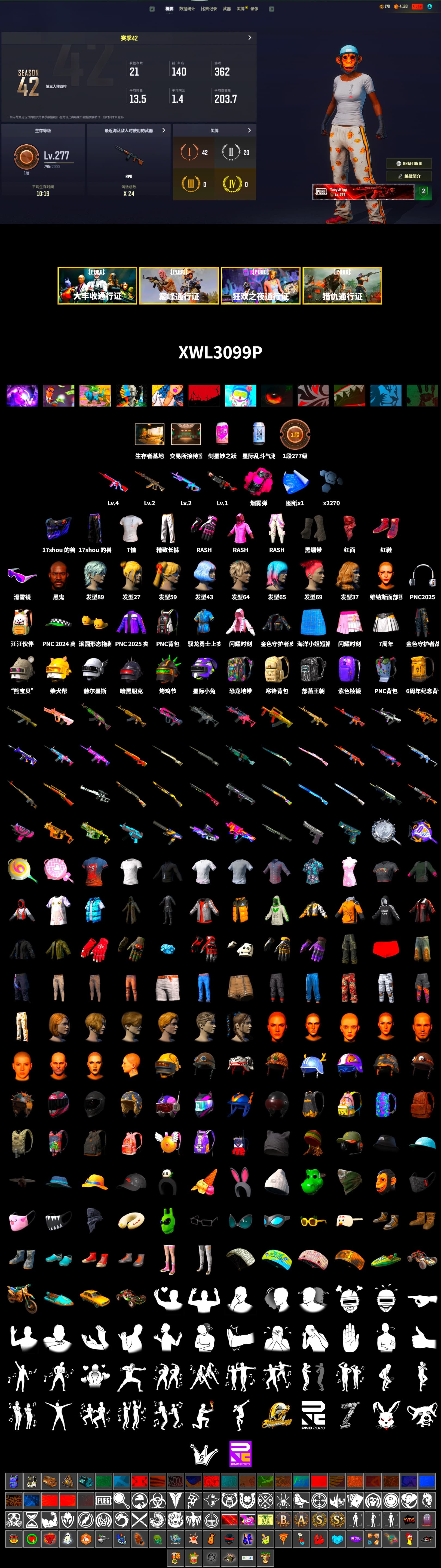 Magenta Smoke Grenade, Hi-top Trainers (Red), Duncan's Infiltrator Handwraps, Jonathan Kamau, Snow Glasses, PLAYERUNKNOWN's Bandana, Heavy Fur Coat (Black), Rash Beixli Xtra Tough Jacket, Rash Beixli Xtra Tough Jacket, Exquisite Pants, Festive Gloves (Red), 2018 PUBG ALL-STAR T-shirt (Korean) - 2