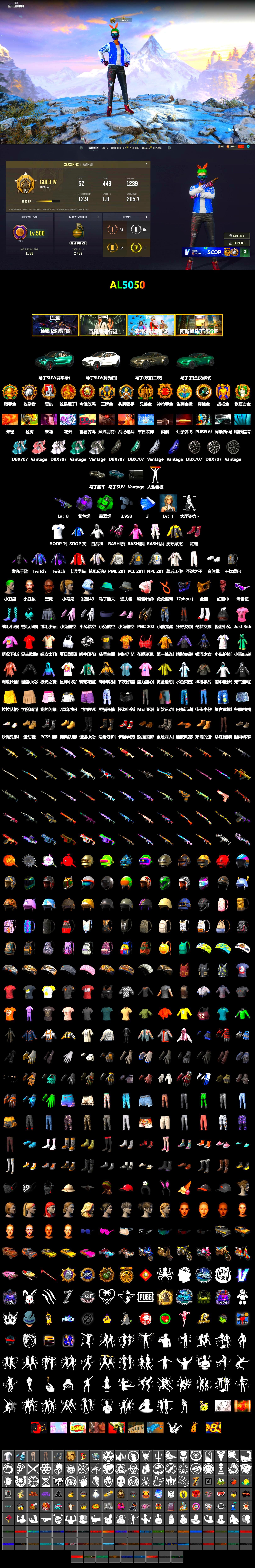 Purple Smoke Grenade, Emerald Smoke Grenade, Hi-top Trainers (Red), The Joker's Hair, «V12 Vantage Roadster» Sports Car, «DBX707» SUV, Jonathan Kamau, Snow Glasses, PGC 2021 Contingent Chaos Mask, The Joker's Hair, PLAYERUNKNOWN's Bandana, Heavy Fur Coat (Black), SOOP T-Shirt, Rash Beixli Xtra Tough Jacket, Polar Bear Feet, Harley Quinn's Hair, Rash Beixli Xtra Tough Jacket, PML 2019 Phase 2 Jacket, PEL 2019 Phase 2 Jacket, NPL 2019 Phase 2 Jacket, «DBX707» SUV, Sideshow Bear Feet, MET Asia Series Distressed Jeans, StreamerOne, Silver Plate — M416, MOZZ's M24, Hanna - 2