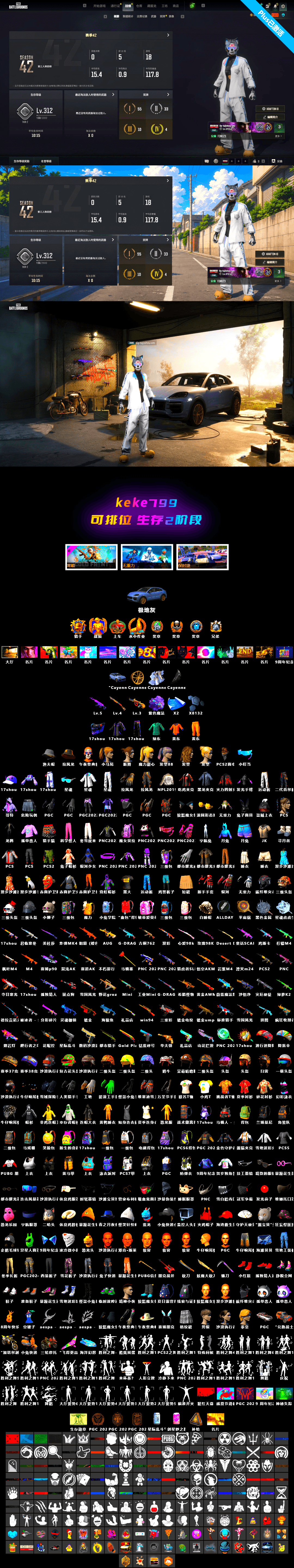 Medusa — Beryl M762, Minotaur — AUG, Harley Quinn's Hair, Purple Magical Mist — M79, Sun Scorched — S1897, «Cayenne Turbo GT» SUV - 2