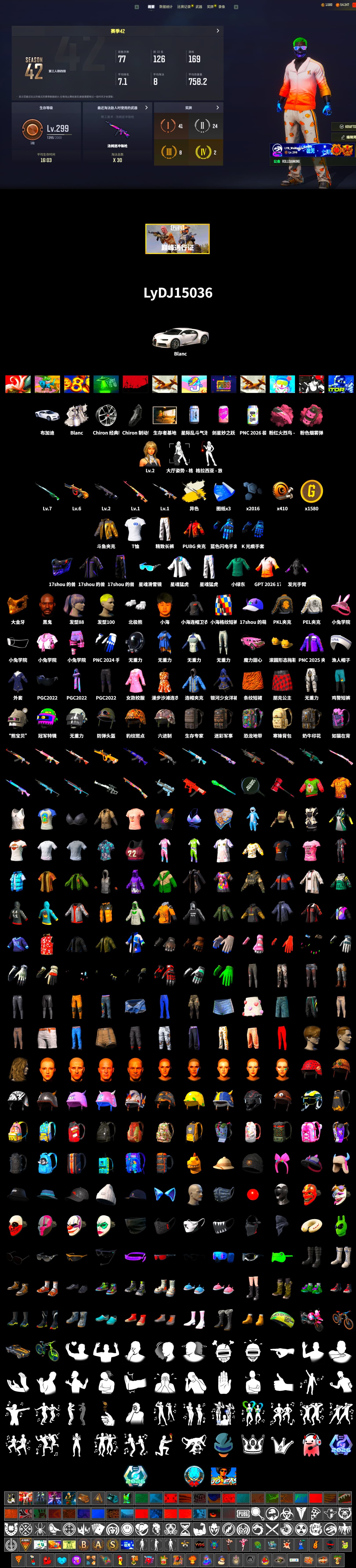 Rest in Pink — Dragunov [1], Douyu Biker Jacket, Cosmic Caliber - Kar98k (White Yellow), Pink Smoke Grenade, «Chiron» Sports Car, Jonathan Kamau, PGC 2021 Contingent Chaos Mask, SOOP T-Shirt, Polar Bear Feet, PEL 2019 Phase 2 Jacket, XingHun's Tiger Strike Jacket, XingHun's Tiger Strike Pants, PKL 2019 Phase 2 Jacket, Exquisite Pants, XiongDi Hoodie, MET Asia Series Distressed Jeans, Sha Wujing's Shorts, Full Autumn — M416, Blue Thunder Gloves - 2