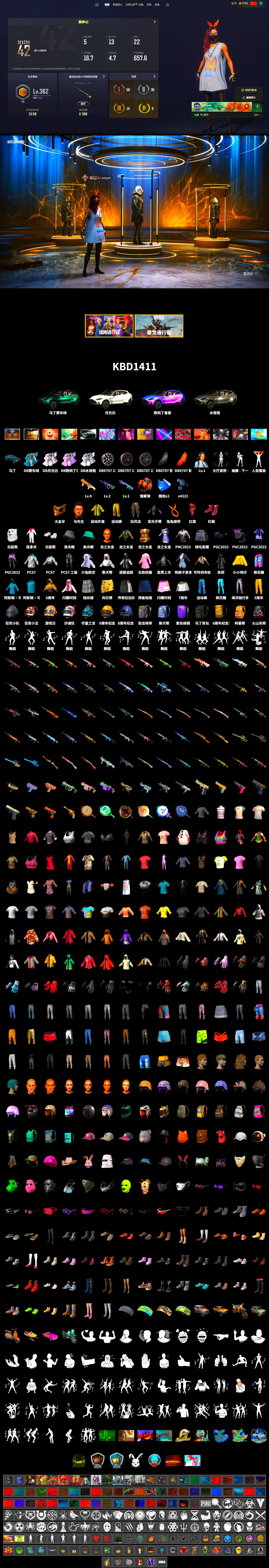 Coral Smoke Grenade, Hi-top Trainers (Red), «DBX707» SUV, PGC 2021 Contingent Chaos Mask, PLAYERUNKNOWN's Bandana, Heavy Fur Coat (Black), Polar Bear Feet, «DBX707» SUV - 2
