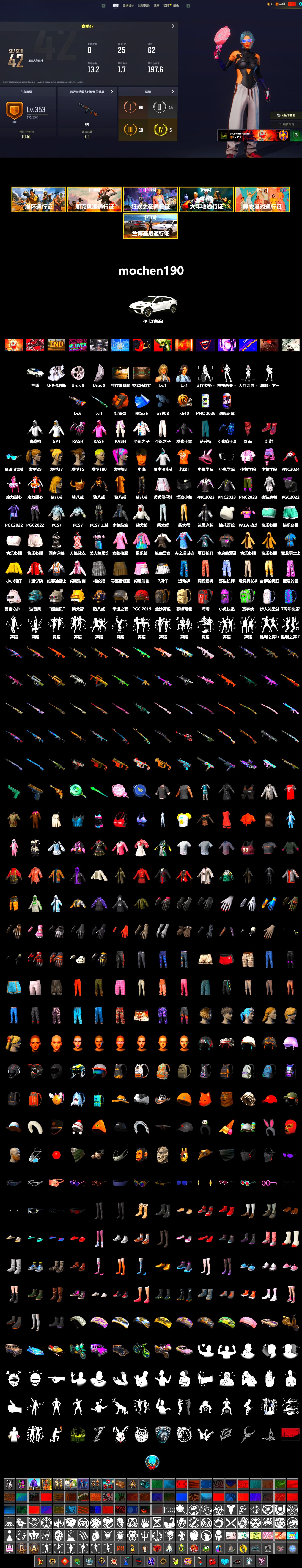 Orange Smoke Grenade, Hi-top Trainers (Red), «Urus S» SUV, PLAYERUNKNOWN's Bandana, Heavy Fur Coat (Black), Rash Beixli Xtra Tough Jacket, Harley Quinn's Hair, Rash Beixli Xtra Tough Jacket, Sideshow Bear Feet, GPT 2025 Four Angry Men Jacket - 2