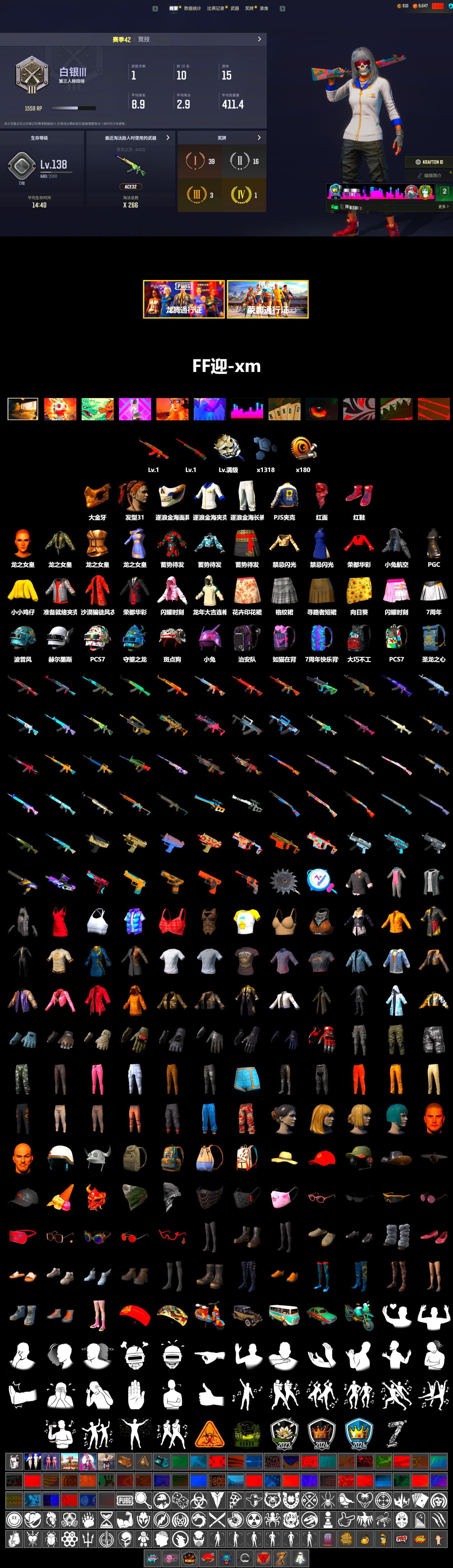 Hi-top Trainers (Red), PGC 2021 Contingent Chaos Mask, PLAYERUNKNOWN's Bandana, Heavy Fur Coat (Black), PJS 2019 Phase 2 Jacket - 2