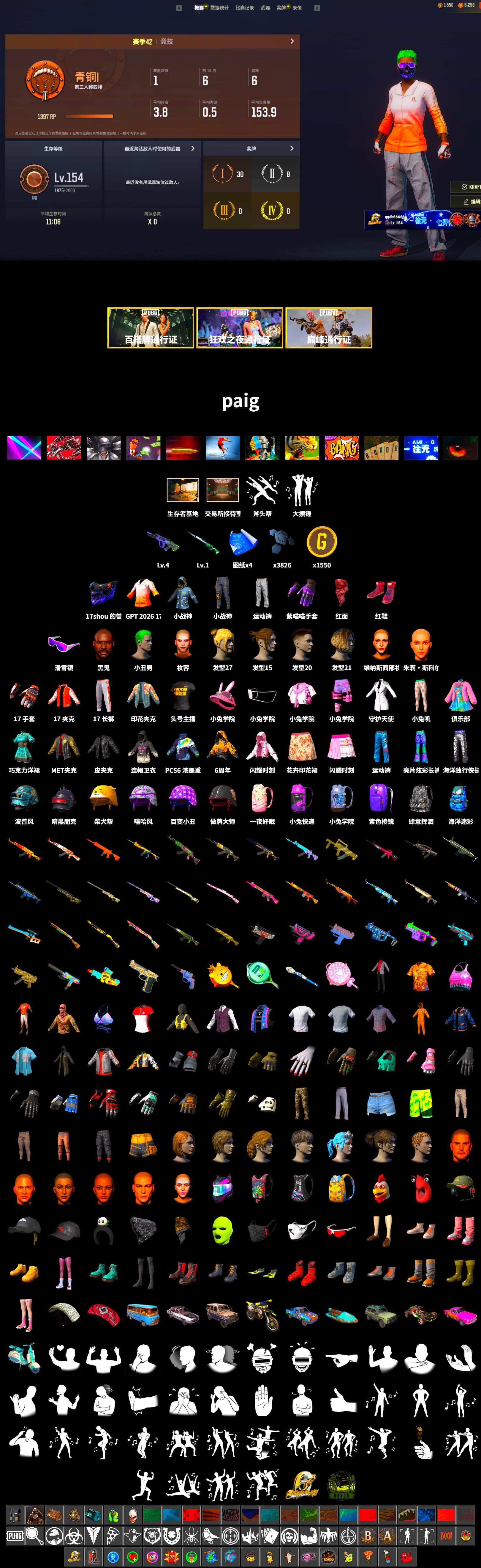 Hi-top Trainers (Red), The Joker's Hair, Jonathan Kamau, Snow Glasses, The Joker's Hair, PLAYERUNKNOWN's Bandana, Heavy Fur Coat (Black), Rash Beixli Xtra Tough Jacket, StreamerOne - 2