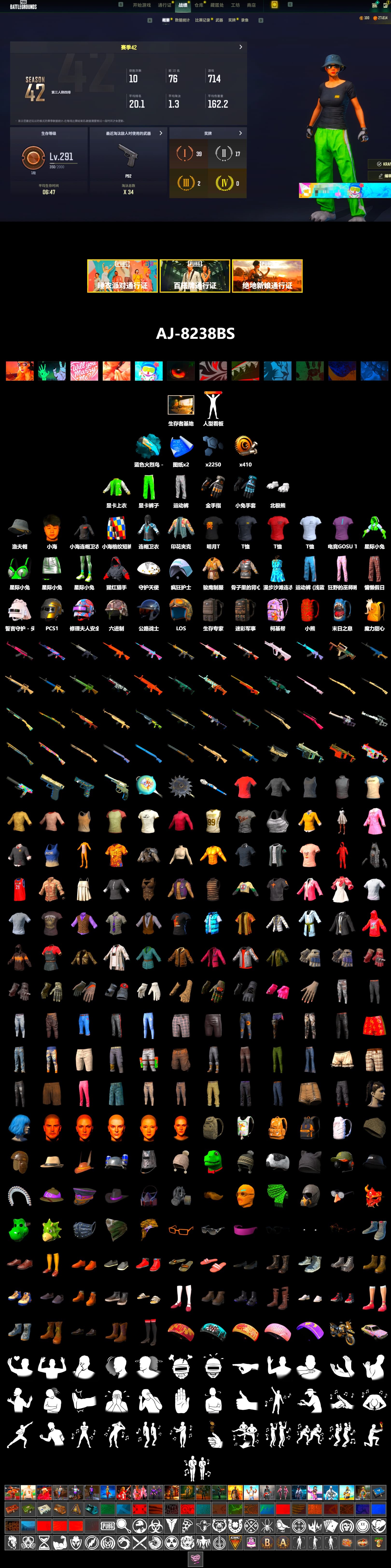 NVIDIA Varsity Jacket, Swagger's Gloves, Danucd's Gloves, Polar Bear Feet, Danucd's Hoodie, Full Autumn — M416, Silver Plate — M416, Bengal Blade - SCAR-L, Crash Test Handwraps, Esports Chicken Dinner Shirt - 2