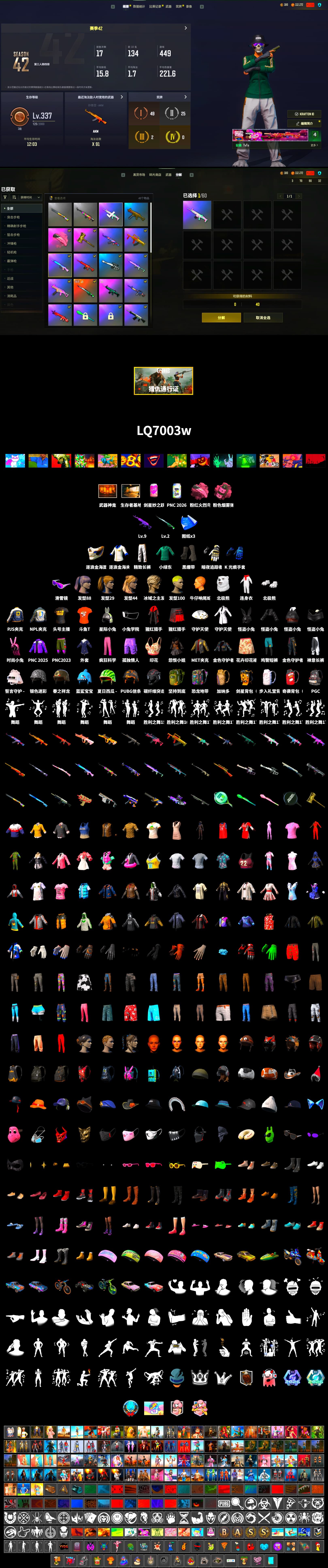 Pink Smoke Grenade, Duncan's Infiltrator Handwraps, Snow Glasses, Polar Bear Feet, Harley Quinn's Hair, NPL 2019 Phase 2 Jacket, PJS 2019 Phase 2 Jacket, Exquisite Pants, MET Asia Series Distressed Jeans, Sha Wujing's Shorts, StreamerOne, GLL Grand Slam Sweatshirt, DOUYU T-shirt - 2