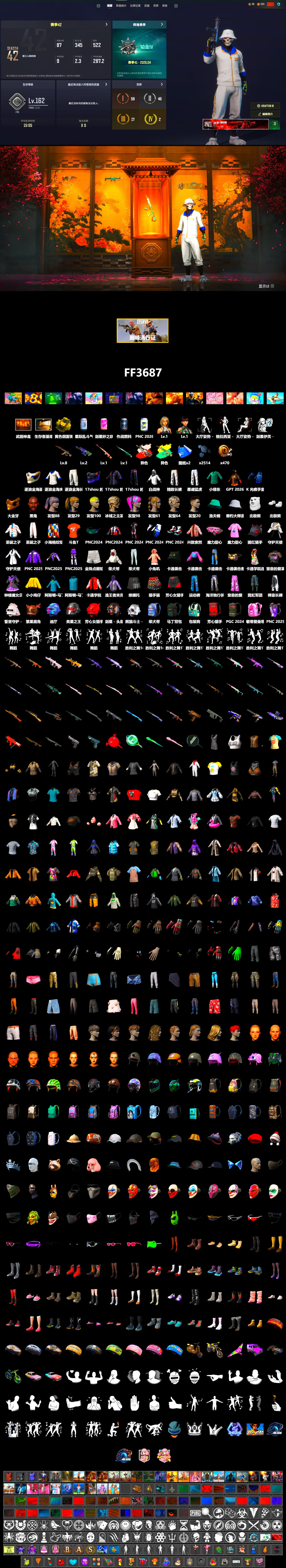 Rest in Pink — Dragunov [1], Neon Dream - AUG (White Orange), Yellow Smoke Grenade, Jonathan Kamau, PGC 2021 Contingent Chaos Mask, Polar Bear Feet, Harley Quinn's Hair, XingHun's Tiger Strike Pants, Exquisite Pants, DOUYU T-shirt - 2