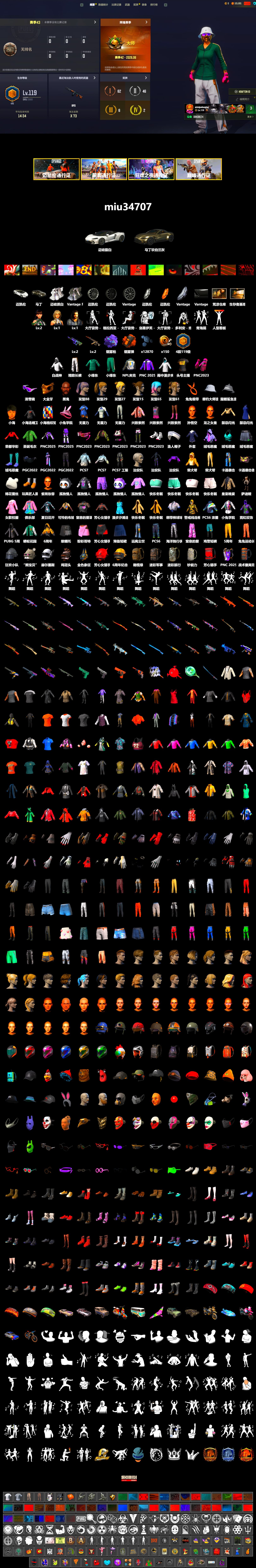 Orange Smoke Grenade, Purple Magical Mist — M79, «V12 Vantage Roadster» Sports Car, Jonathan Kamau, Snow Glasses, PGC 2021 Contingent Chaos Mask, Harley Quinn's Hair, NPL 2019 Phase 2 Jacket, Sideshow Bear Feet, Exquisite Pants, Sha Wujing's Shorts, StreamerOne, Training Jacket (Green) - 2