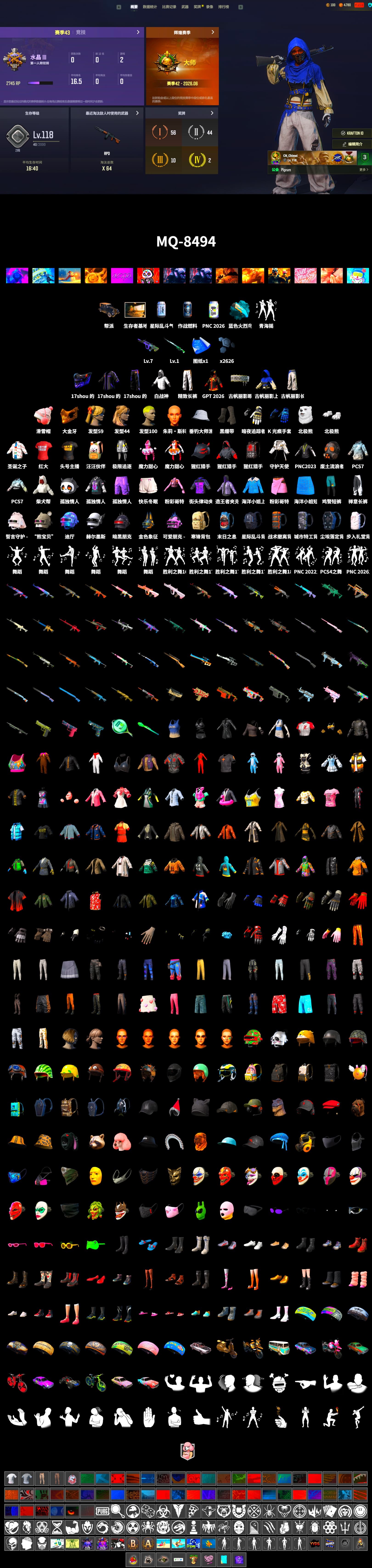 Duncan's Infiltrator Handwraps, PGC 2021 Contingent Chaos Mask, Polar Bear Feet, Exquisite Pants, XiongDi Hoodie, Sha Wujing's Shorts, StreamerOne - 2