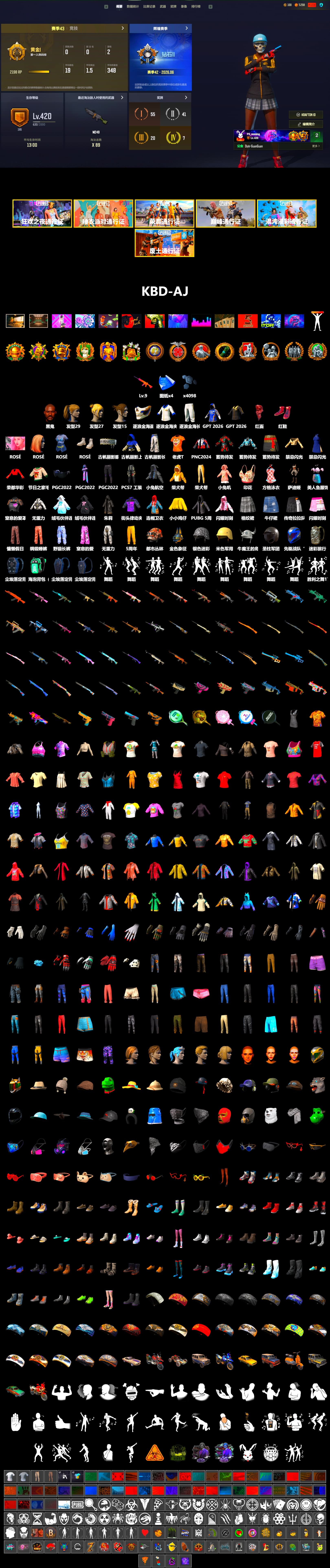 Hi-top Trainers (Red), Jonathan Kamau, PLAYERUNKNOWN's Bandana, Heavy Fur Coat (Black), Blackpink, Harley Quinn's Hair, Full Autumn — M416 - 2