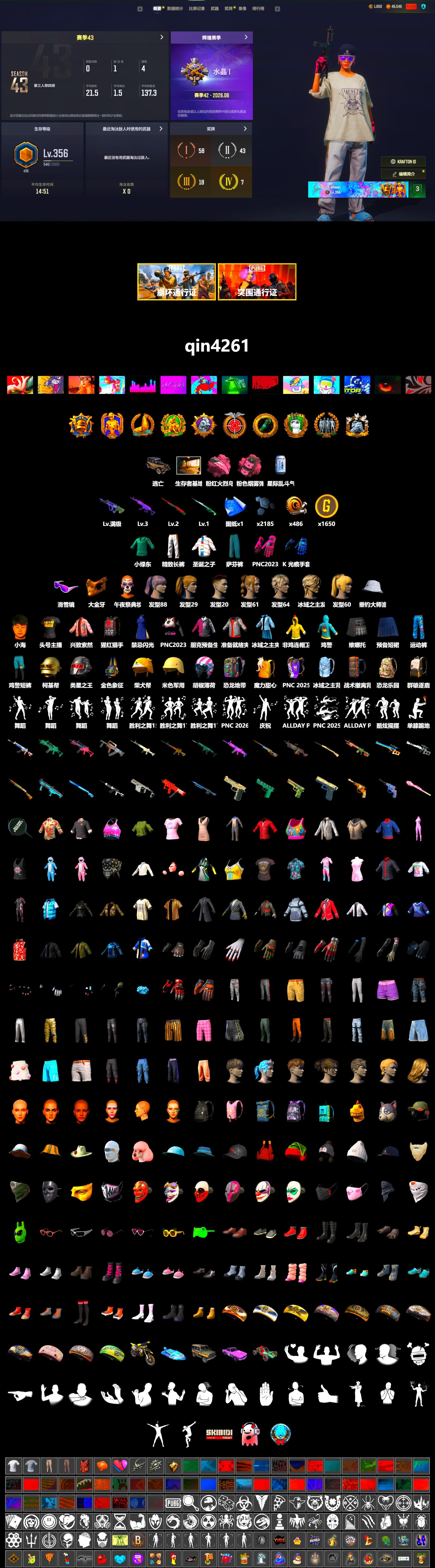 Pink Smoke Grenade, Snow Glasses, PGC 2021 Contingent Chaos Mask, Harley Quinn's Hair, Exquisite Pants, Sha Wujing's Shorts, StreamerOne - 2