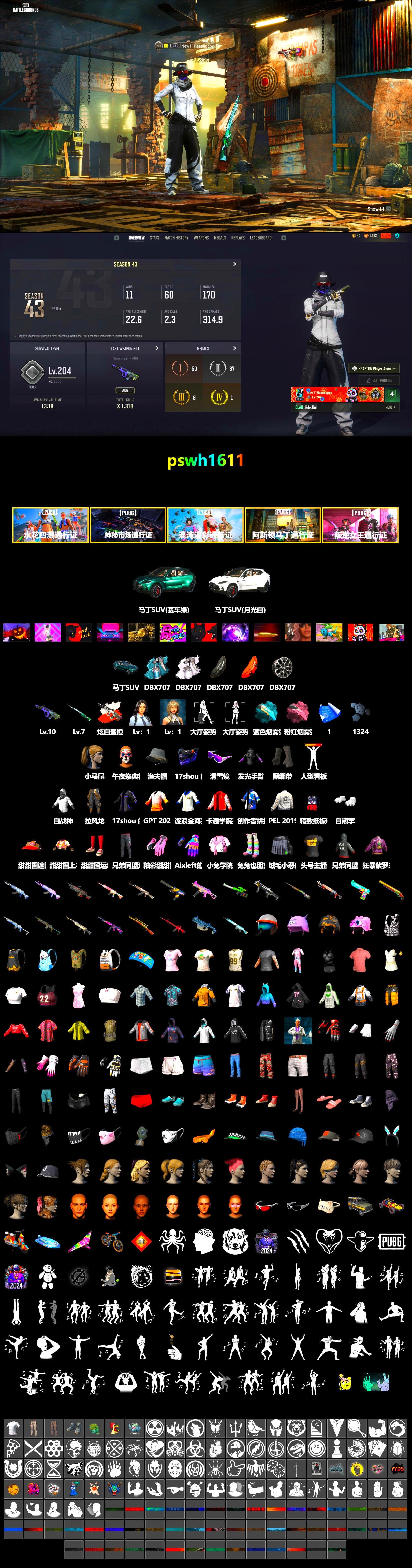 Neon Dream - AUG (White Orange), Pink Flamingo Fling - M79, Blue Flamingo Fling - M79, «DBX707» SUV, Duncan's Infiltrator Handwraps, Snow Glasses, Polar Bear Feet, Harley Quinn's Hair, PEL 2019 Phase 2 Jacket, «DBX707» SUV, XiongDi Hoodie, Sha Wujing's Shorts, StreamerOne - 2