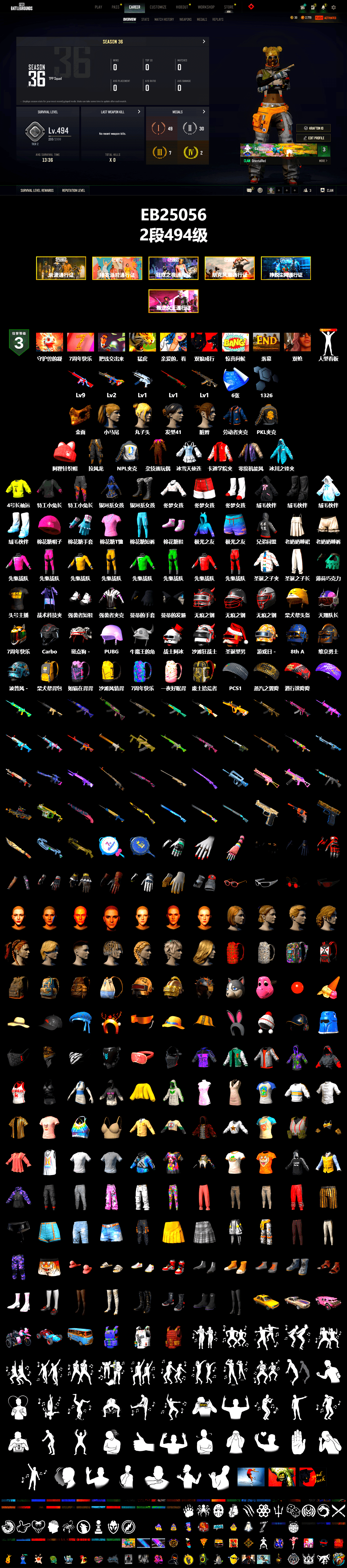 PGC 2021 Contingent Chaos Mask, Harley Quinn's Hair, NPL 2019 Phase 2 Jacket, PKL 2019 Phase 2 Jacket, XiongDi Hoodie, StreamerOne - 2
