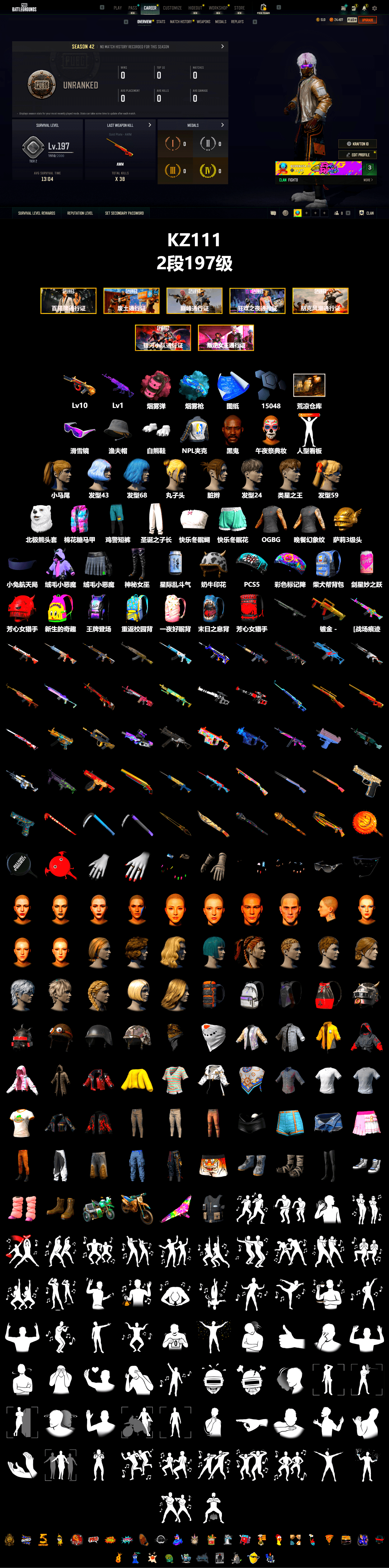 Pink Smoke Grenade, Blue Magical Mist — M79, Jonathan Kamau, Snow Glasses, Polar Bear Feet, Harley Quinn's Hair, Desolate Warehouse, NPL 2019 Phase 2 Jacket, Full Autumn — M416 - 2