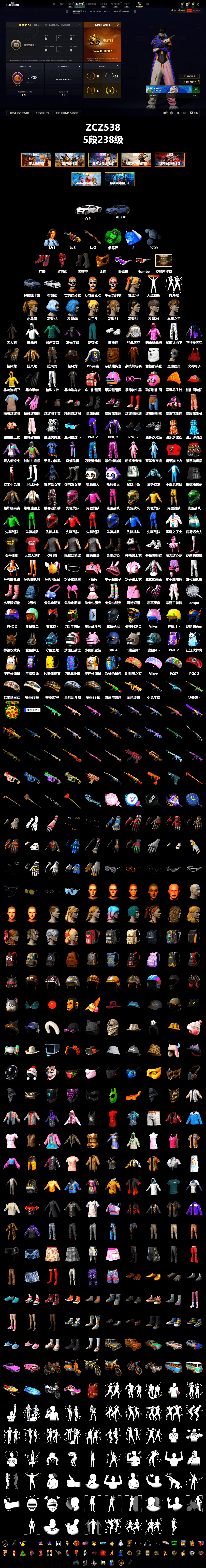 Emerald Smoke Grenade, Hi-top Trainers (Red), Duncan's Infiltrator Handwraps, «Cayenne Turbo GT» SUV, «Chiron» Sports Car, Snow Glasses, PGC 2021 Contingent Chaos Mask, PLAYERUNKNOWN's Bandana, Heavy Fur Coat (Black), Polar Bear Feet, Rash Beixli Xtra Tough Jacket, Harley Quinn's Hair, Rash Beixli Xtra Tough Jacket, PML 2019 Phase 2 Jacket, XingHun's Tiger Strike Pants, PJS 2019 Phase 2 Jacket, Exquisite Pants, StreamerOne, Blue Thunder Gloves, Sideshow Bear Feet - 2