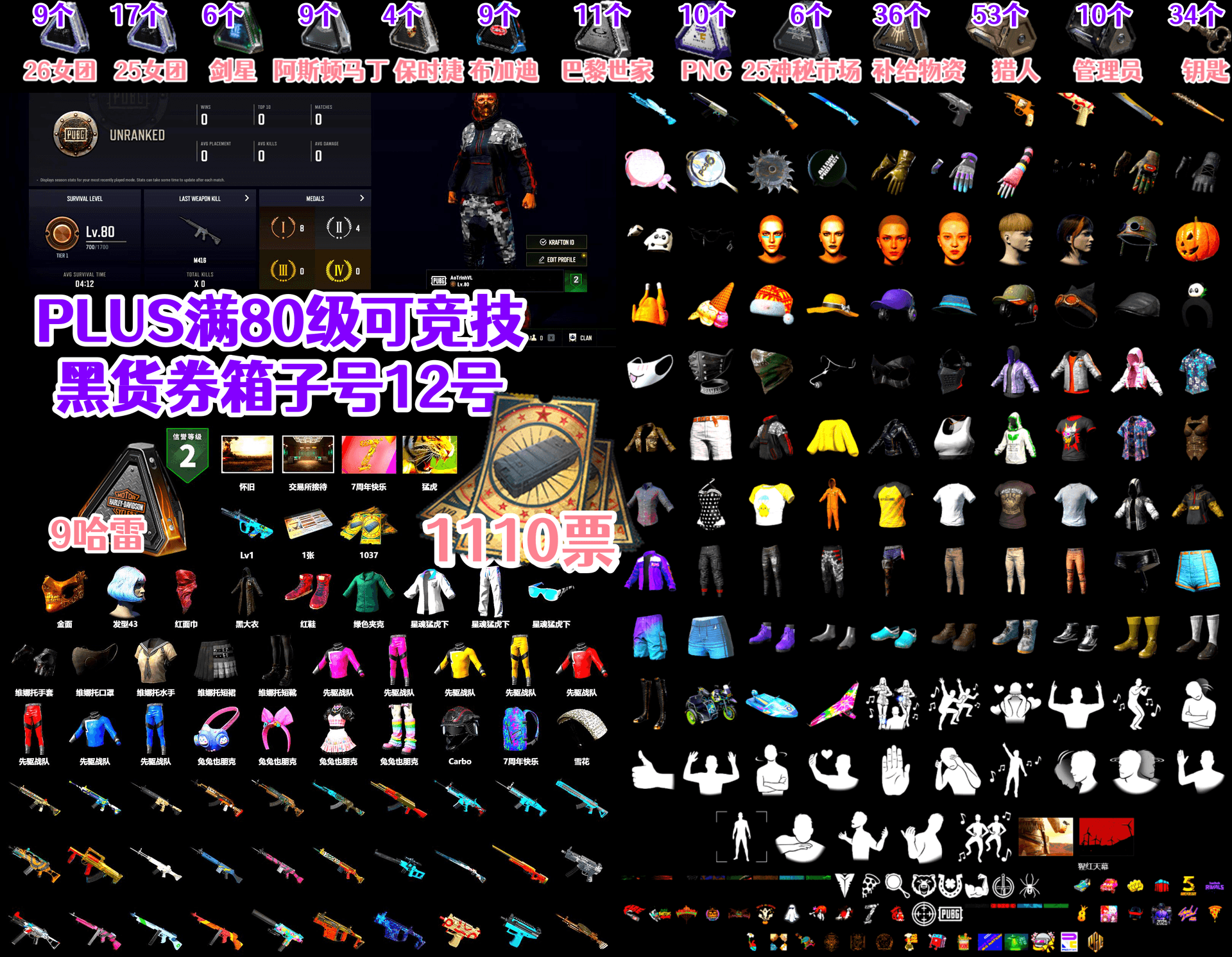 Hi-top Trainers (Red), PGC 2021 Contingent Chaos Mask, PLAYERUNKNOWN's Bandana, Heavy Fur Coat (Black), XingHun's Tiger Strike Jacket, XingHun's Tiger Strike Pants - 2