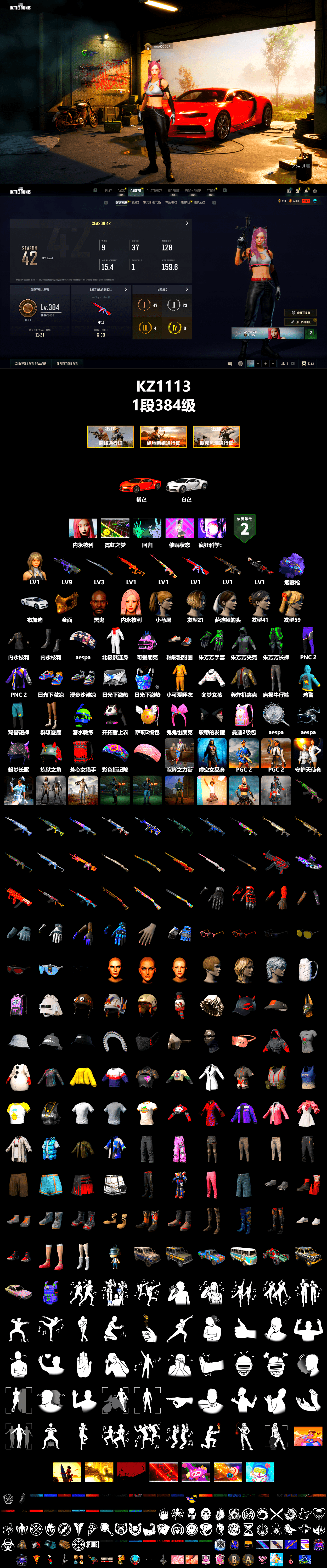 Rest in Pink — Dragunov [1], Purple Magical Mist — M79, «Chiron» Sports Car, Jonathan Kamau, PGC 2021 Contingent Chaos Mask, Aespa, Harley Quinn's Hair, MET Asia Series Distressed Jeans, Sha Wujing's Shorts, Blue Thunder Gloves, GLL Grand Slam Sweatshirt - 2
