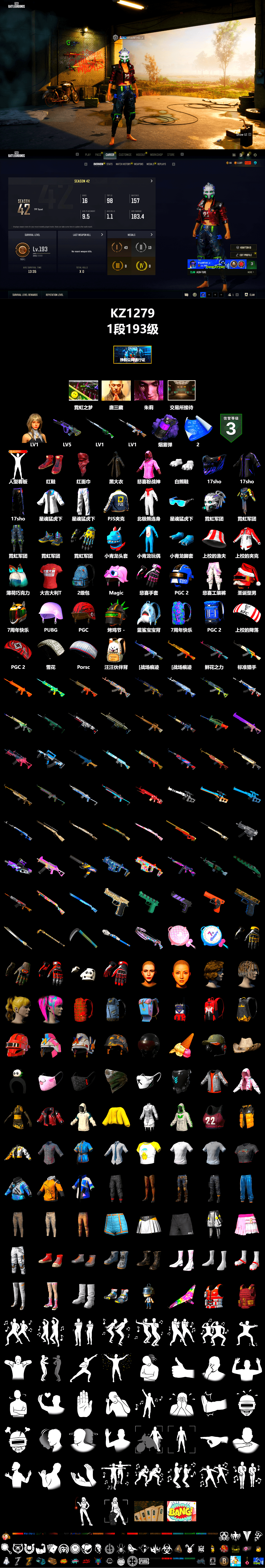 Purple Smoke Grenade, Hi-top Trainers (Red), PLAYERUNKNOWN's Bandana, Heavy Fur Coat (Black), Rash Beixli Xtra Tough Jacket, Polar Bear Feet, Rash Beixli Xtra Tough Jacket, XingHun's Tiger Strike Jacket, XingHun's Tiger Strike Pants, PJS 2019 Phase 2 Jacket - 2