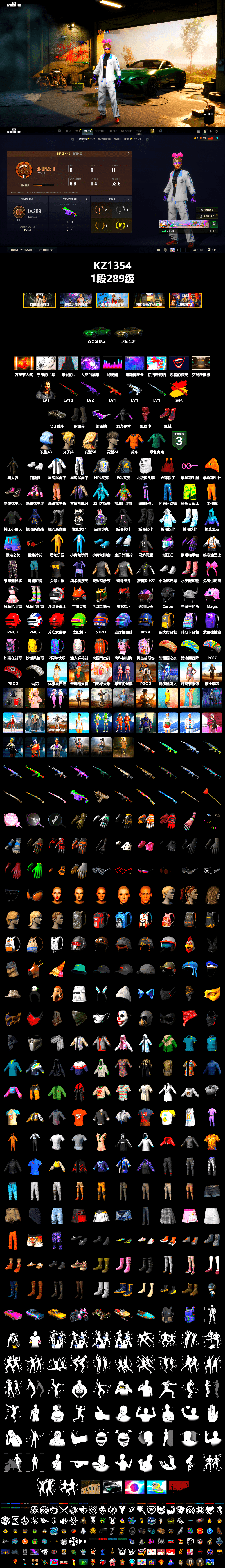 Hi-top Trainers (Red), Duncan's Infiltrator Handwraps, «V12 Vantage Roadster» Sports Car, Snow Glasses, PLAYERUNKNOWN's Bandana, Heavy Fur Coat (Black), Polar Bear Feet, XingHun's Tiger Strike Jacket, XingHun's Tiger Strike Pants, NPL 2019 Phase 2 Jacket, XiongDi Hoodie, Sha Wujing's Shorts, StreamerOne, Full Autumn — M416, GLL Grand Slam Sweatshirt, DOUYU T-shirt, «DBX707» SUV - 2