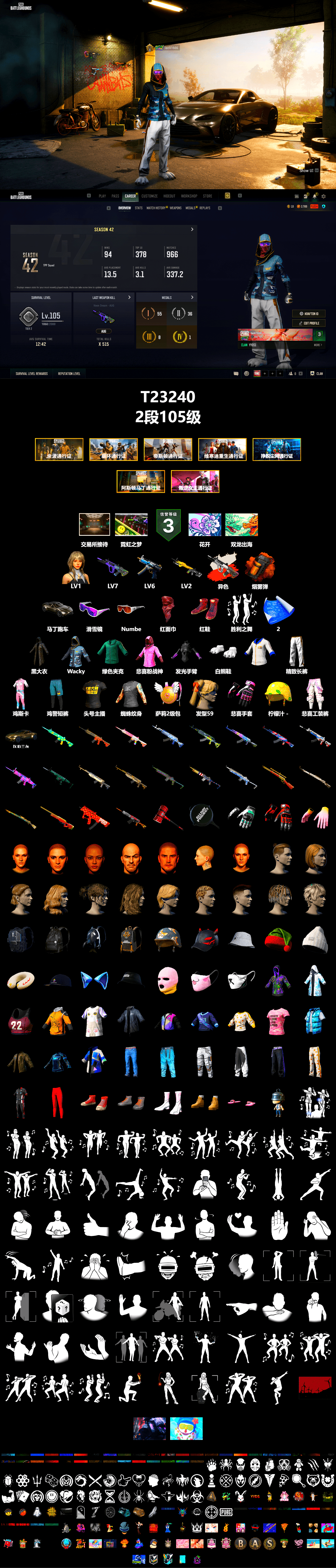Neon Dream - AUG (White Orange), Orange Smoke Grenade, Hi-top Trainers (Red), «V12 Vantage Roadster» Sports Car, Snow Glasses, PLAYERUNKNOWN's Bandana, Heavy Fur Coat (Black), Rash Beixli Xtra Tough Jacket, Polar Bear Feet, Rash Beixli Xtra Tough Jacket, Exquisite Pants, Sha Wujing's Shorts, StreamerOne - 2