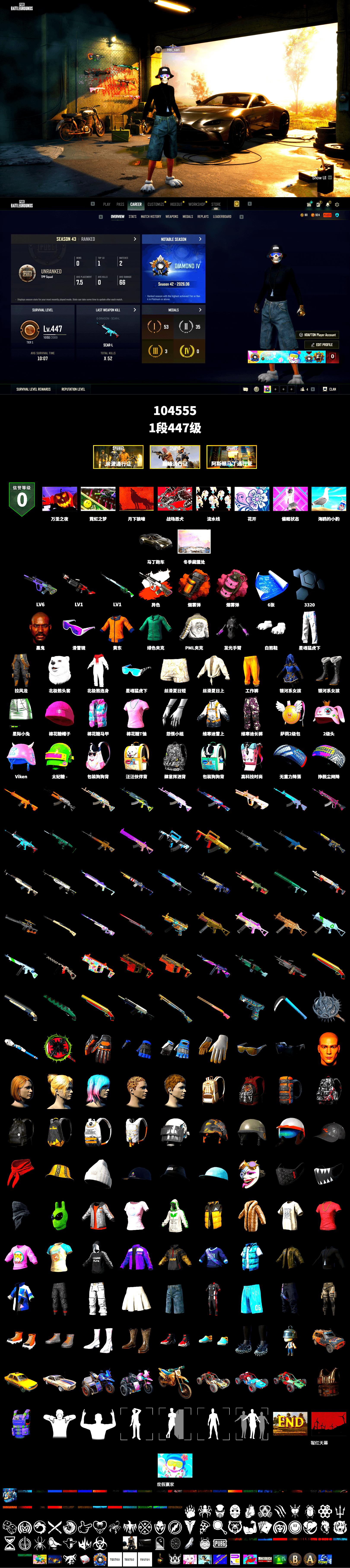Neon Dream - AUG (White Orange), Orange Smoke Grenade, Pink Smoke Grenade, «V12 Vantage Roadster» Sports Car, Jonathan Kamau, Snow Glasses, Polar Bear Feet, PML 2019 Phase 2 Jacket, XingHun's Tiger Strike Pants, Heavy Fur Coat (Black) - 2