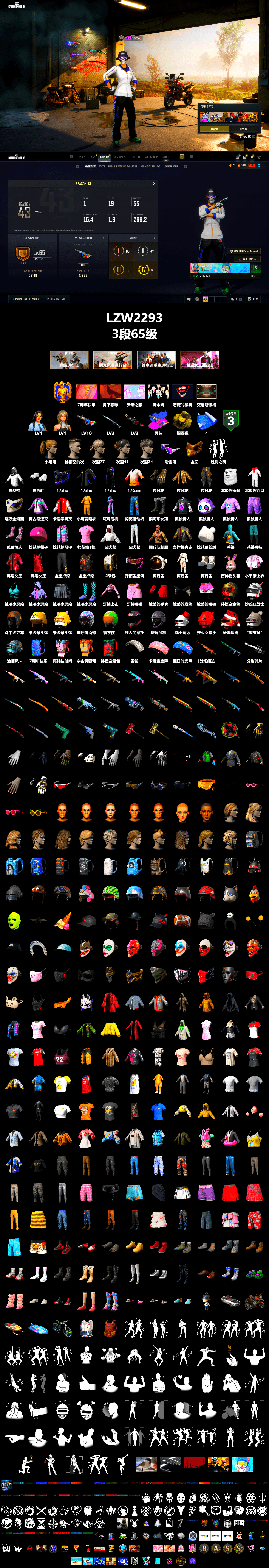 Yellow Smoke Grenade, Snow Glasses, PGC 2021 Contingent Chaos Mask, Polar Bear Feet, Harley Quinn's Hair, Sha Wujing's Shorts, HUYA T-shirt, Heavy Fur Coat (Black) - 2