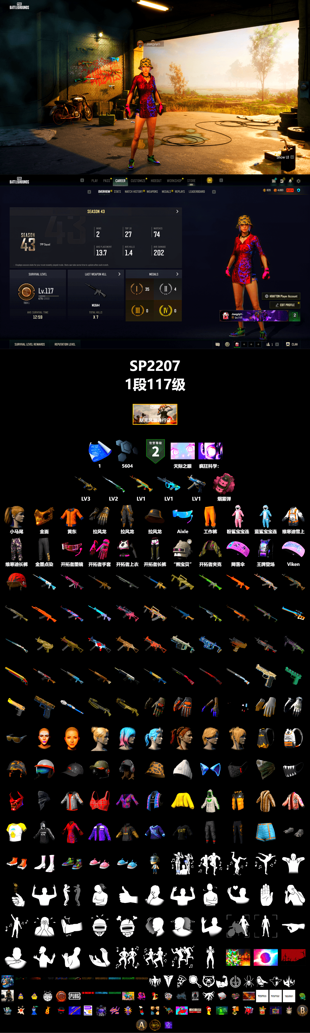 Pink Smoke Grenade, PGC 2021 Contingent Chaos Mask, Harley Quinn's Hair, Heavy Fur Coat (Black) - 2