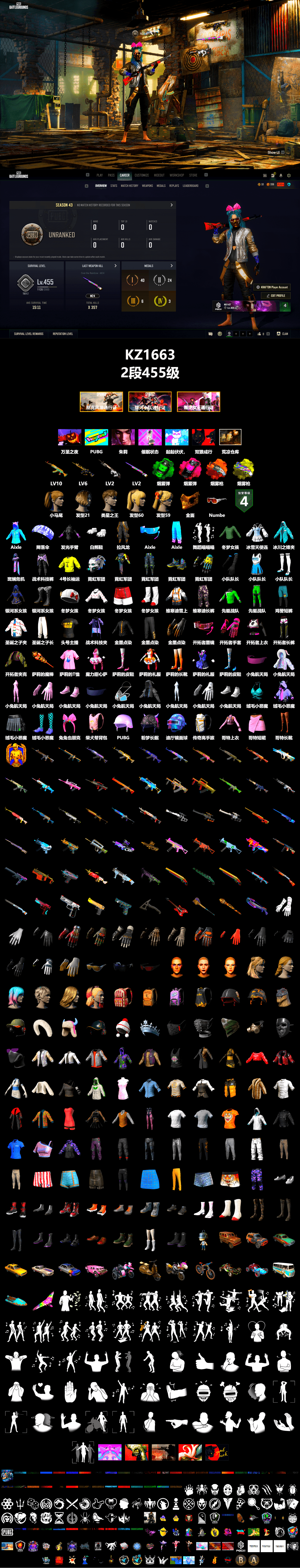 Emerald Smoke Grenade, Magenta Smoke Grenade, Orange Fog of Fury — M79, Yellow Fog of Fury — M79, PGC 2021 Contingent Chaos Mask, Pubg X Newjeans, Polar Bear Feet, Harley Quinn's Hair, Sha Wujing's Shorts, StreamerOne, Heavy Fur Coat (Black) - 2
