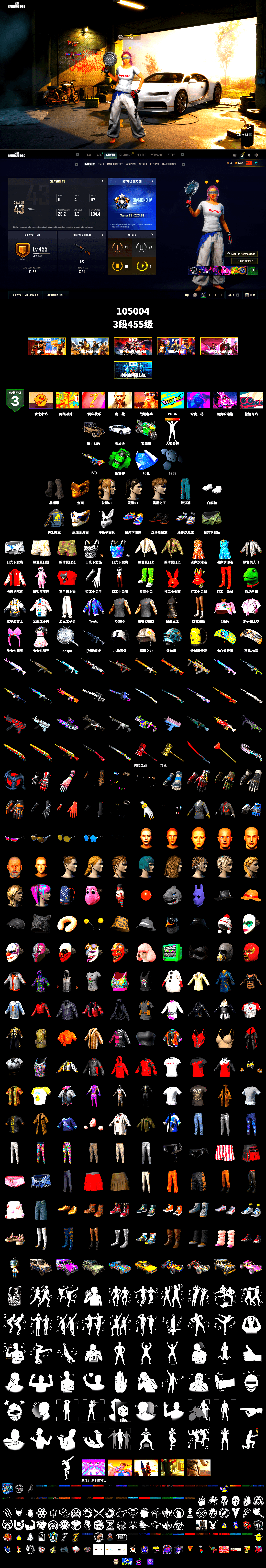 Emerald Smoke Grenade, Duncan's Infiltrator Handwraps, «Chiron» Sports Car, «Panigale V4 S (Jaded)» Motorcycle, PGC 2021 Contingent Chaos Mask, Polar Bear Feet, Heavy Fur Coat (Black) - 2