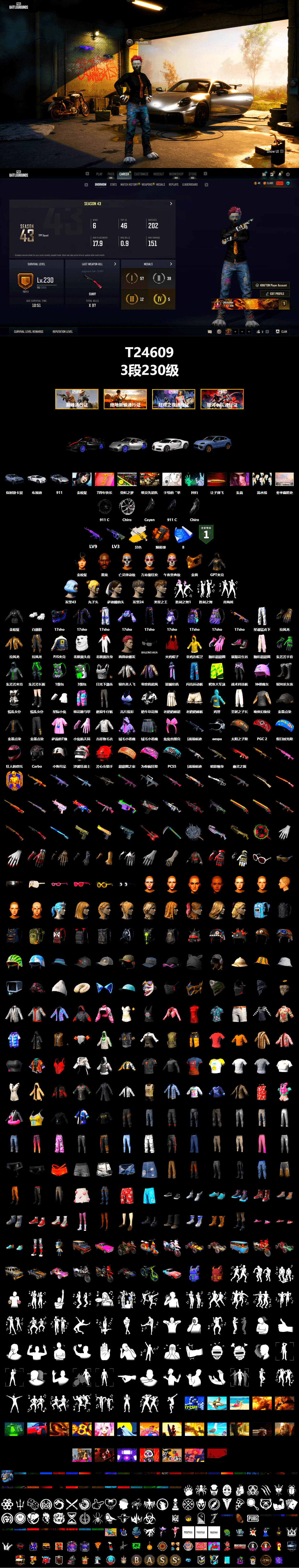 Cosmic Caliber - Kar98k (White Yellow), Cosmic Caliber - Kar98k, Orange Smoke Grenade, «911 Carrera GTS» Sports Car, «Cayenne Turbo GT» SUV, «Chiron» Sports Car, Jonathan Kamau, PGC 2021 Contingent Chaos Mask, Aespa, Polar Bear Feet, XingHun's Tiger Strike Pants, PJS 2019 Phase 2 Jacket, MET Asia Series Distressed Jeans, Diva Glasses (White), Heavy Fur Coat (Black) - 2