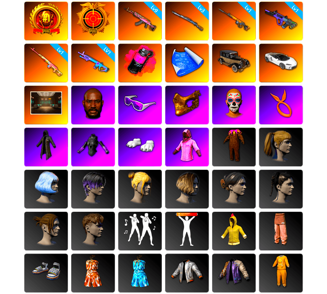 Rest in Pink — Dragunov [1], Magenta Smoke Grenade, Secret Showroom, Jonathan Kamau, Snow Glasses, PGC 2021 Contingent Chaos Mask, Heavy Fur Coat (Black), Polar Bear Feet, Rash Beixli Xtra Tough Jacket, Harley Quinn's Hair, Bunny Academy Sailor Gloves, Rash Beixli Xtra Tough Jacket, XiongDi Hoodie, Jijing's Shorts, Winner Winner Chicken Dinner T-Shirt (Red), Full Autumn — M416, Sideshow Bear Feet - 1