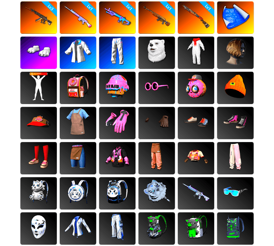 Polar Bear Feet, Bunny Academy Sailor Gloves, XingHun's Tiger Strike Jacket, XingHun's Tiger Strike Pants, XingHun's Tiger Strike Snow Glasses, Grizz's Mask - 1