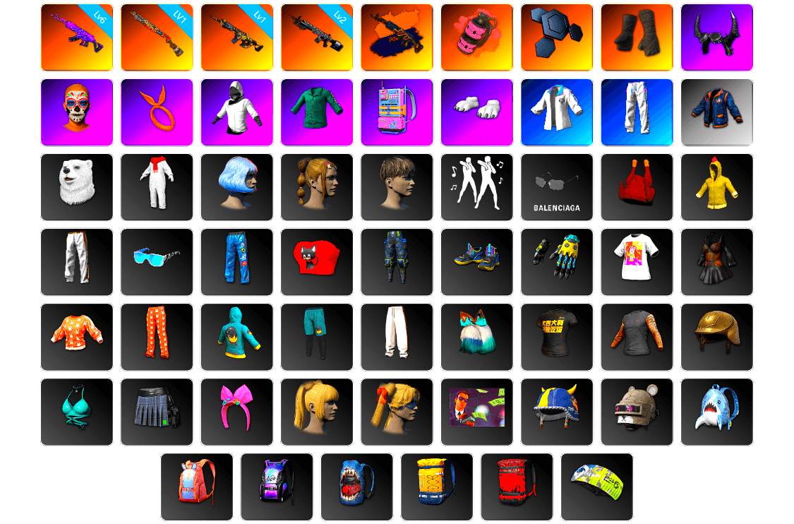 Pink Smoke Grenade, Duncan's Infiltrator Handwraps, Demon Biker Horns, WackyJacky101's Jacket, Polar Bear Feet, XingHun's Tiger Strike Jacket, XingHun's Tiger Strike Pants, Exquisite Pants, XingHun's Tiger Strike Snow Glasses, Jijing's Shorts, StreamerOne, Parachute, Blue Thunder Gloves, Grizz's Mask, Sideshow Bear Feet - 1