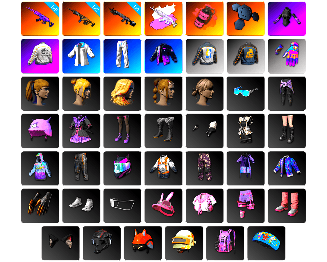 Pink Smoke Grenade, Harley Quinn's Hair, PEL 2019 Phase 2 Jacket, XingHun's Tiger Strike Jacket, XingHun's Tiger Strike Pants, NPL 2019 Phase 2 Jacket - 1