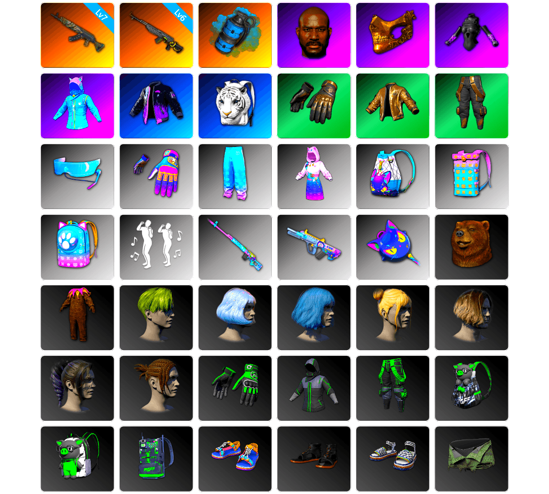 Azure Smoke Grenade, Jonathan Kamau, PGC 2021 Contingent Chaos Mask, Aixleft's Gaming Streamer Hoodie, Hairstyle PGI.S, Bunny Academy Sailor Gloves, Aixleft's Gaming Streamer Hoodie, Pigff's Tactical Striker Jacket, StreamerOne, Parachute, Forever's S1897, Grizz's Mask, Sideshow Bear Feet - 1