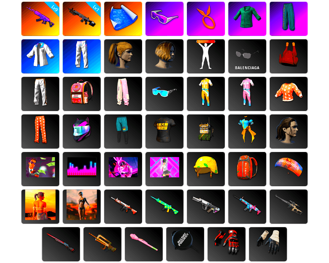 Snow Glasses, Harley Quinn's Hair, XingHun's Tiger Strike Jacket, XingHun's Tiger Strike Pants, Exquisite Pants, XingHun's Tiger Strike Snow Glasses, Jijing's Shorts, StreamerOne, Parachute, Full Autumn — M416, Blue Thunder Gloves, JiBaoBa - 1